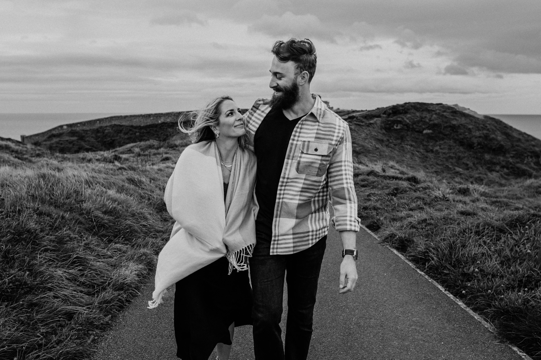 Couple-in-Howth-engagement-Ireland-vacation-kristina-kelly-photography